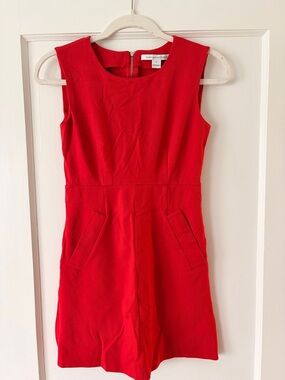 Diane Von Furstenberg Red Sleeveless Mini Dress